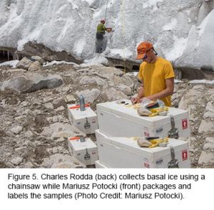 Figure 5: Collecting Basal Ice.
