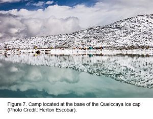 Figure 7: Camp at the Quelccaya Ice Cap.