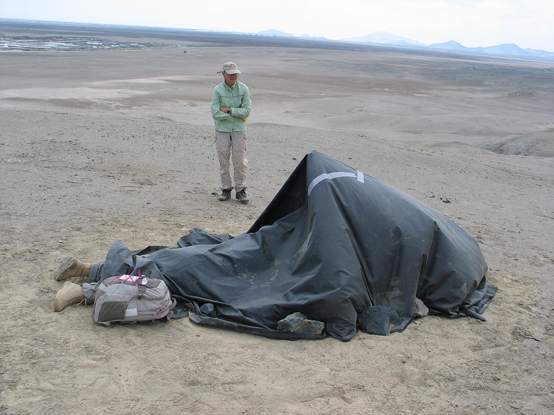 Gloria in tent observed by Alice Kelley