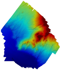 Elevation map created from drone data.