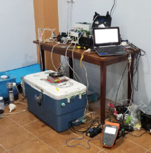 Photo of respirometry station.