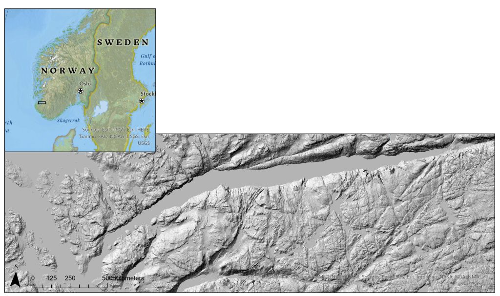 Map of research site - Lysefjord, Norway.