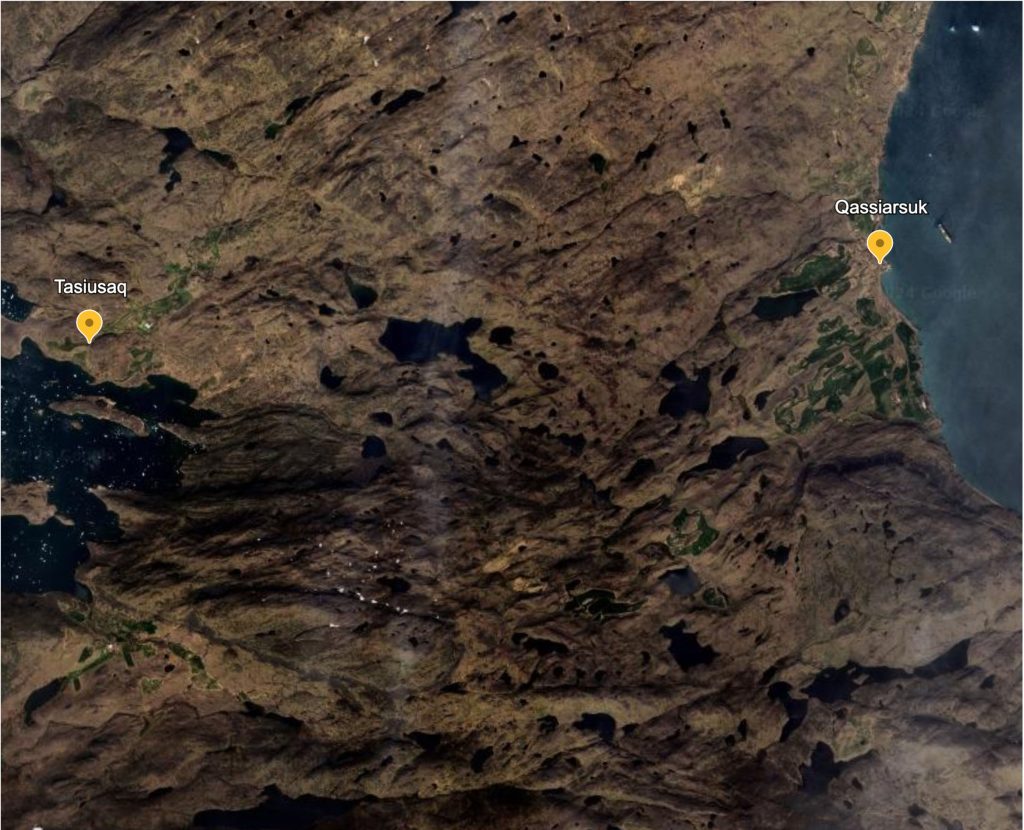 Qassiarsuk sample area map.