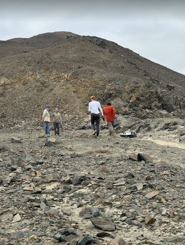 Field team members performing GPR survey.