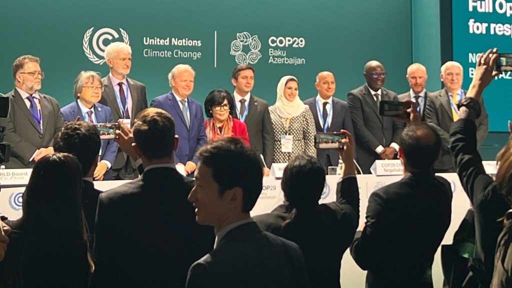 A photo of a group at the COP29 