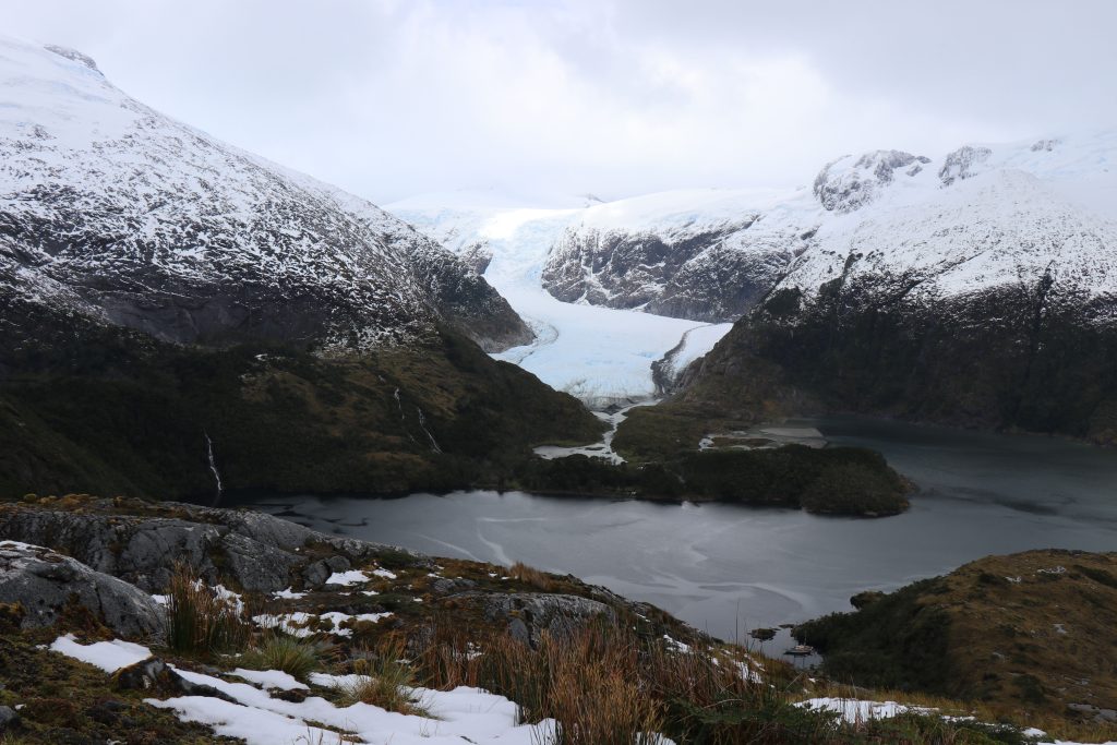 Photo of the fjords along the Beagle Channel.