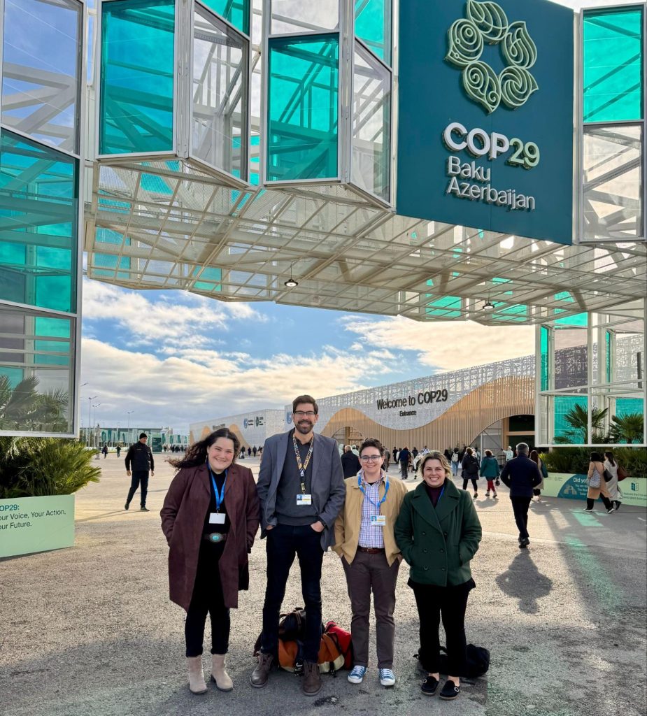 Maine Law’s COP29 Delegation: Holly Fain, Prof. Anthony Moffa, Jamie Dalgleish, & Hailey Rizzo
