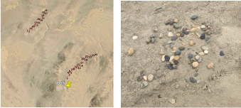 Examples of slingstone piles from Ostra Collecting Station.